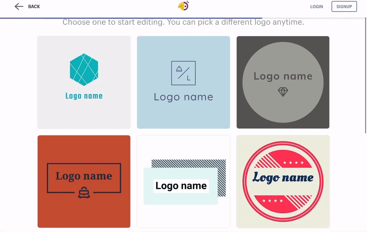 可以編輯設計 Logo 圖檔，雖然自訂選項有限，不過字體及顏色都能夠依喜好調整。